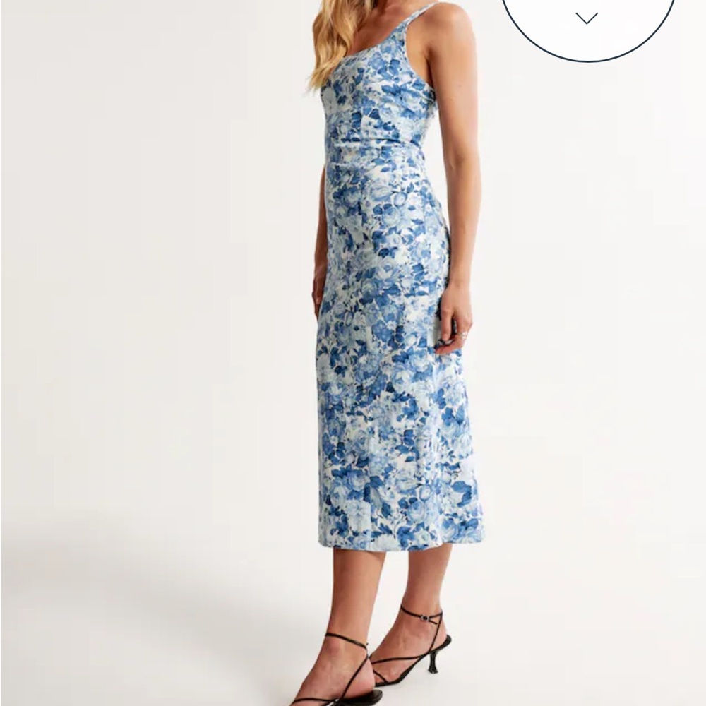 Abercrombie & Fitch Blue and White Floral Midi Dress
